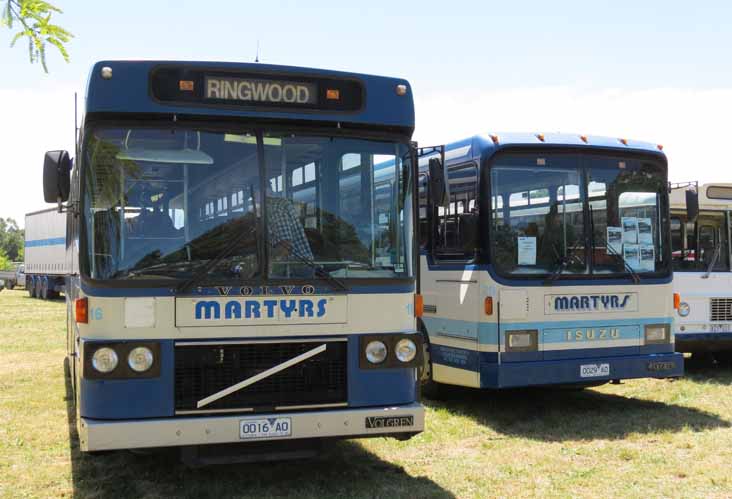 Martyrs Volvo B10M, Isuzu LT1-11P Volgren 16 & 29